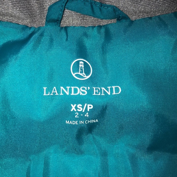 Lands’ End Teal Down Vest - Picture 3 of 8